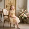 imageOtter MOMO Toddler Little Girls Party Dress Princess Shoes Slip On Mary Jane Ballerina Flats ShoesD737gold