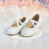 imageOtter MOMO Toddler Little Girls Party Dress Princess Shoes Slip On Mary Jane Ballerina Flats ShoesD737white