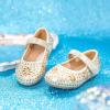 imageOtter MOMO Toddler Little Girls Party Dress Princess Shoes Slip On Mary Jane Ballerina Flats ShoesDf01gold