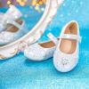 imageOtter MOMO Toddler Little Girls Party Dress Princess Shoes Slip On Mary Jane Ballerina Flats ShoesDf01silver