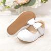 imageOtter MOMO Toddler Little Girls Party Dress Princess Shoes Slip On Mary Jane Ballerina Flats ShoesDf07white