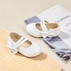 imageOtter MOMO Toddler Little Girls Party Dress Princess Shoes Slip On Mary Jane Ballerina Flats ShoesDf21white