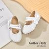 imageOtter MOMO Toddler Little Girls Party Dress Princess Shoes Slip On Mary Jane Ballerina Flats ShoesDf21white
