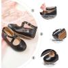 imageOtter MOMO Toddler Little Girls Party Dress Princess Shoes Slip On Mary Jane Ballerina Flats ShoesDf22black