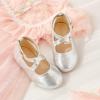 imageOtter MOMO Toddler Little Girls Party Dress Princess Shoes Slip On Mary Jane Ballerina Flats ShoesDf22silver