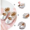 imageOtter MOMO Toddler Little Girls Party Dress Princess Shoes Slip On Mary Jane Ballerina Flats ShoesDf22silver