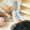 imageOtter MOMO Toddler Little Girls Party Dress Princess Shoes Slip On Mary Jane Ballerina Flats ShoesDf23blue