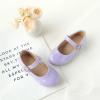 imageOtter MOMO Toddler Little Girls Party Dress Princess Shoes Slip On Mary Jane Ballerina Flats ShoesDf23purple