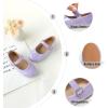 imageOtter MOMO Toddler Little Girls Party Dress Princess Shoes Slip On Mary Jane Ballerina Flats ShoesDf23purple