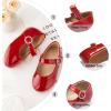 imageOtter MOMO Toddler Little Girls Party Dress Princess Shoes Slip On Mary Jane Ballerina Flats ShoesDf23red