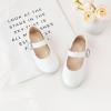 imageOtter MOMO Toddler Little Girls Party Dress Princess Shoes Slip On Mary Jane Ballerina Flats ShoesDf23white
