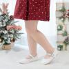 imageOtter MOMO Toddler Little Girls Party Dress Princess Shoes Slip On Mary Jane Ballerina Flats ShoesDf23white
