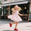 imageOtter MOMO Toddler Little Girls Party Dress Princess Shoes Slip On Mary Jane Ballerina Flats ShoesDf24red