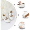 imageOtter MOMO Toddler Little Girls Party Dress Princess Shoes Slip On Mary Jane Ballerina Flats ShoesDf24white
