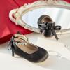imageOtter MOMO Toddler Little Girls Party Dress Princess Shoes Slip On Mary Jane Ballerina Flats ShoesDf25black