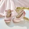 imageOtter MOMO Toddler Little Girls Party Dress Princess Shoes Slip On Mary Jane Ballerina Flats ShoesDf25pink