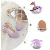 imageOtter MOMO Toddler Little Girls Party Dress Princess Shoes Slip On Mary Jane Ballerina Flats ShoesDf25purple