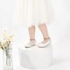 imageOtter MOMO Toddler Little Girls Party Dress Princess Shoes Slip On Mary Jane Ballerina Flats ShoesDf25white
