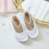 imageOtter MOMO Toddler Little Girls Party Dress Princess Shoes Slip On Mary Jane Ballerina Flats ShoesDf25white
