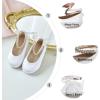 imageOtter MOMO Toddler Little Girls Party Dress Princess Shoes Slip On Mary Jane Ballerina Flats ShoesDf25white