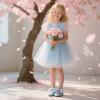 imageOtter MOMO Toddler Little Girls Party Dress Princess Shoes Slip On Mary Jane Ballerina Flats ShoesDf26blue