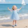 imageOtter MOMO Toddler Little Girls Party Dress Princess Shoes Slip On Mary Jane Ballerina Flats ShoesDf26blue