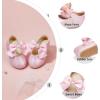 imageOtter MOMO Toddler Little Girls Party Dress Princess Shoes Slip On Mary Jane Ballerina Flats ShoesDf26pink