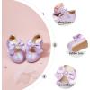 imageOtter MOMO Toddler Little Girls Party Dress Princess Shoes Slip On Mary Jane Ballerina Flats ShoesDf26purple