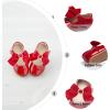 imageOtter MOMO Toddler Little Girls Party Dress Princess Shoes Slip On Mary Jane Ballerina Flats ShoesDf26red