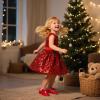 imageOtter MOMO Toddler Little Girls Party Dress Princess Shoes Slip On Mary Jane Ballerina Flats ShoesDf26red