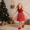 imageOtter MOMO Toddler Little Girls Party Dress Princess Shoes Slip On Mary Jane Ballerina Flats ShoesDf26red