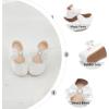imageOtter MOMO Toddler Little Girls Party Dress Princess Shoes Slip On Mary Jane Ballerina Flats ShoesDf26white