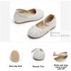 imageOtter MOMO Toddler Little Girls Party Dress Princess Shoes Slip On Mary Jane Ballerina Flats ShoesDh21white