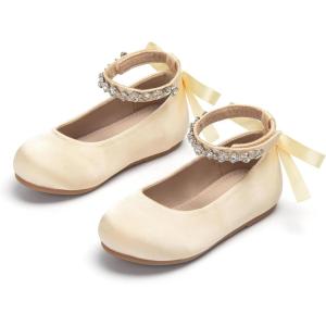 imageOtter MOMO Toddler Little Girls Party Dress Princess Shoes Slip On Mary Jane Ballerina Flats ShoesDf25gold