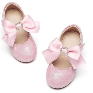 imageOtter MOMO Toddler Little Girls Party Dress Princess Shoes Slip On Mary Jane Ballerina Flats ShoesDf26pink