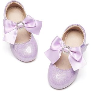 imageOtter MOMO Toddler Little Girls Party Dress Princess Shoes Slip On Mary Jane Ballerina Flats ShoesDf26purple