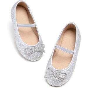 imageOtter MOMO Toddler Little Girls Party Dress Princess Shoes Slip On Mary Jane Ballerina Flats ShoesDh23silver