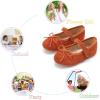 imageOtter MOMO ToddlerLittle Girls Mary Jane Ballerina Flats Shoes Slipon School Party Dress ShoesBrownd736