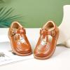 imageOtter MOMO ToddlerLittle Girls Mary Jane Ballerina Flats Shoes Slipon School Party Dress ShoesD759brown