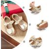 imageOtter MOMO ToddlerLittle Girls Mary Jane Ballerina Flats Shoes Slipon School Party Dress ShoesD763gold