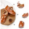 imageOtter MOMO ToddlerLittle Girls Mary Jane Ballerina Flats Shoes Slipon School Party Dress ShoesD765brown