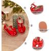 imageOtter MOMO ToddlerLittle Girls Mary Jane Ballerina Flats Shoes Slipon School Party Dress ShoesD766red