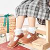 imageOtter MOMO ToddlerLittle Girls Mary Jane Ballerina Flats Shoes Slipon School Party Dress ShoesDe01brown