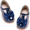 imageOtter MOMO ToddlerLittle Girls Mary Jane Ballerina Flats Shoes Slipon School Party Dress ShoesD766navy Blue