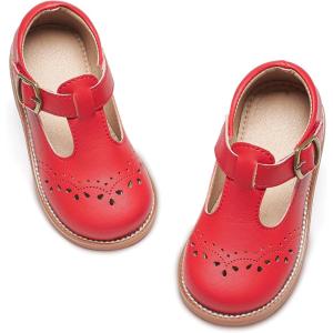 imageOtter MOMO ToddlerLittle Girls Mary Jane Ballerina Flats Shoes Slipon School Party Dress ShoesD764red