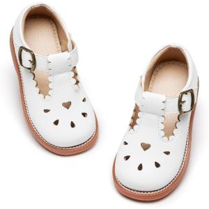 imageOtter MOMO ToddlerLittle Girls Mary Jane Ballerina Flats Shoes Slipon School Party Dress ShoesD765white