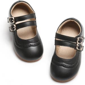 imageOtter MOMO ToddlerLittle Girls Mary Jane Ballerina Flats Shoes Slipon School Party Dress ShoesDf08black