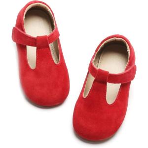 imageOtter MOMO ToddlerLittle Girls Mary Jane Ballerina Flats Shoes Slipon School Party Dress ShoesRedd711