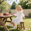 image:imageOtter MOMO ToddlerLittle Girls Mary Jane Ballerina Flats Shoes Slipon School Party Dress ShoesD701white