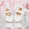 image:imageOtter MOMO ToddlerLittle Girls Mary Jane Ballerina Flats Shoes Slipon School Party Dress ShoesD716glitter White
